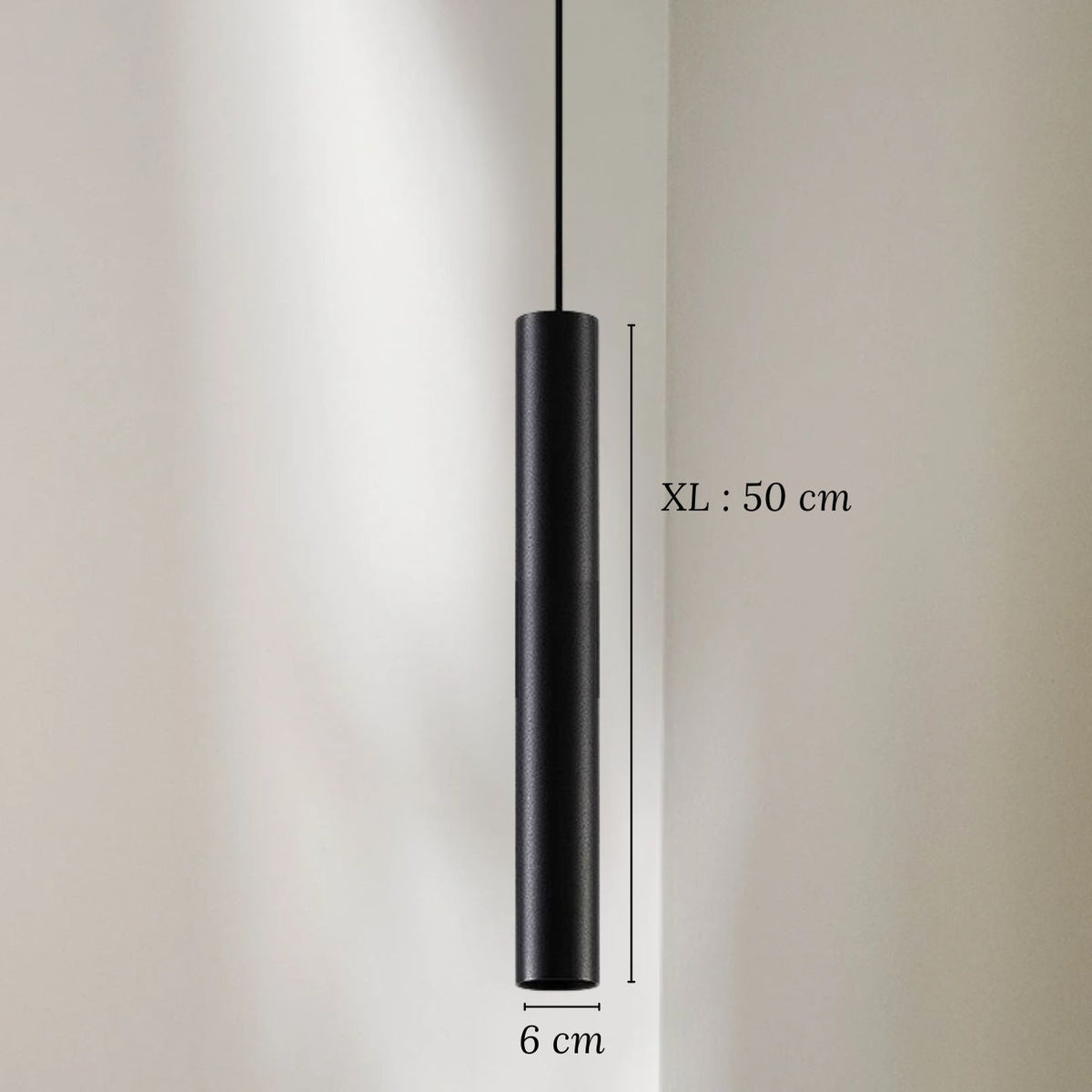 Kolbe - Smalle Cilinder Hanglamp Zwart LED Modern