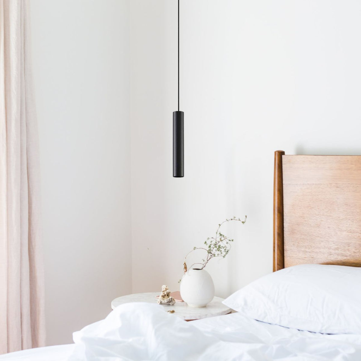Kolbe - Smalle Cilinder Hanglamp Zwart LED Modern