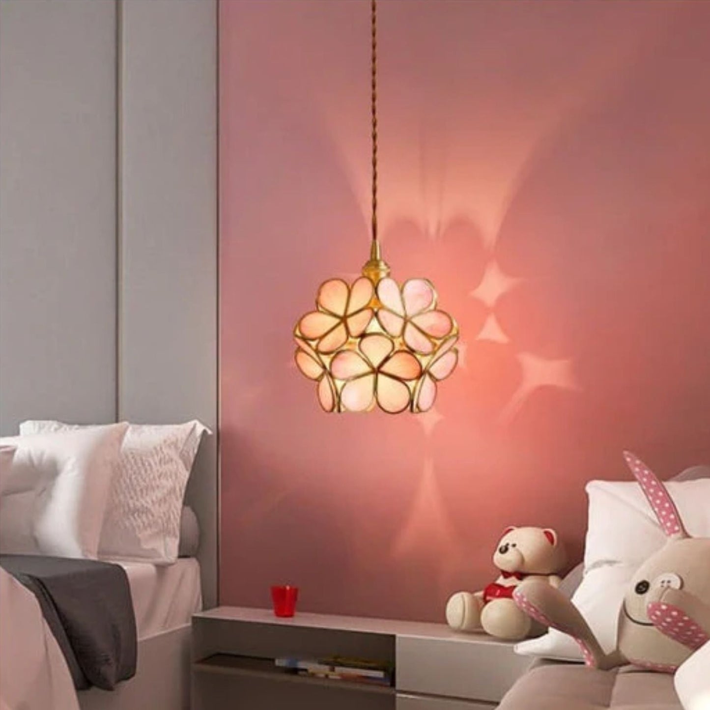 Elda - Bloemvormige Glazen Hanglamp