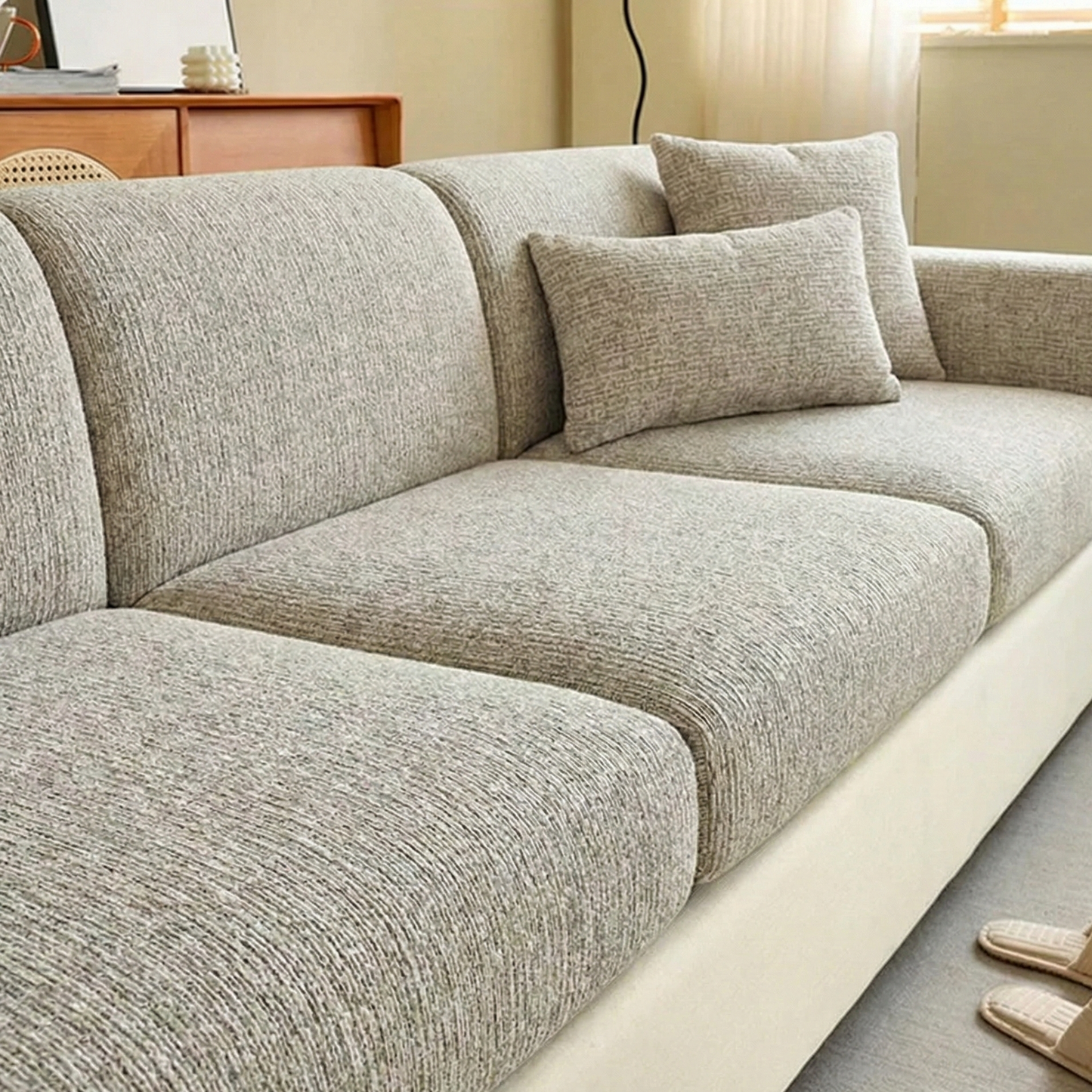 Svea - Chenille Elastische Bankhoes Voor Losse Kussens