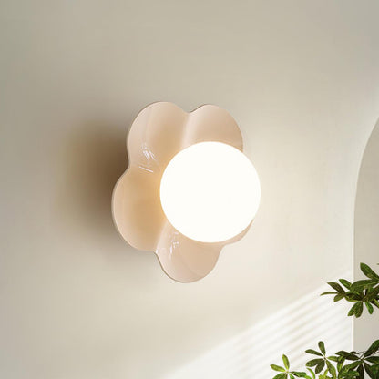 Lilla - Wandlamp Bloem met Glazen Bol Kinderkamer