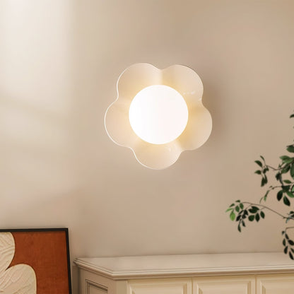 Lilla - Wandlamp Bloem met Glazen Bol Kinderkamer