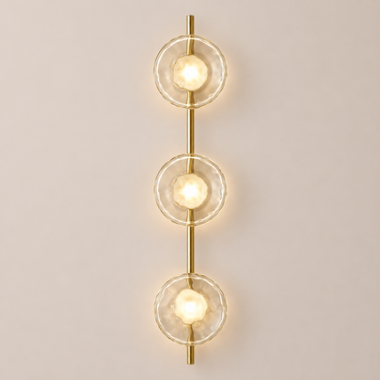 Lumi - Drievoudige Glazen Bol Wandlamp