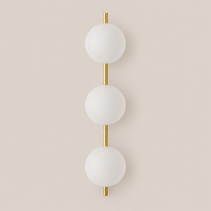 Lumi - Drievoudige Glazen Bol Wandlamp