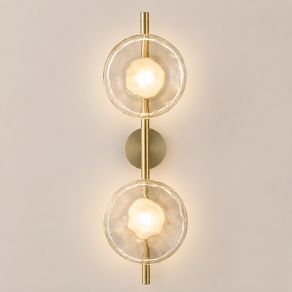 Lumi - Dubbele Glazen Bol Wandlamp