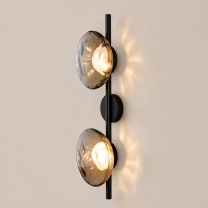 Lumi - Dubbele Glazen Bol Wandlamp