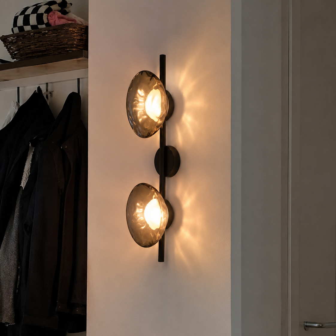 Lumi - Dubbele Glazen Bol Wandlamp