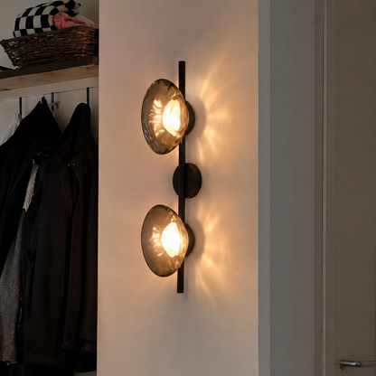 Lumi - Dubbele Glazen Bol Wandlamp
