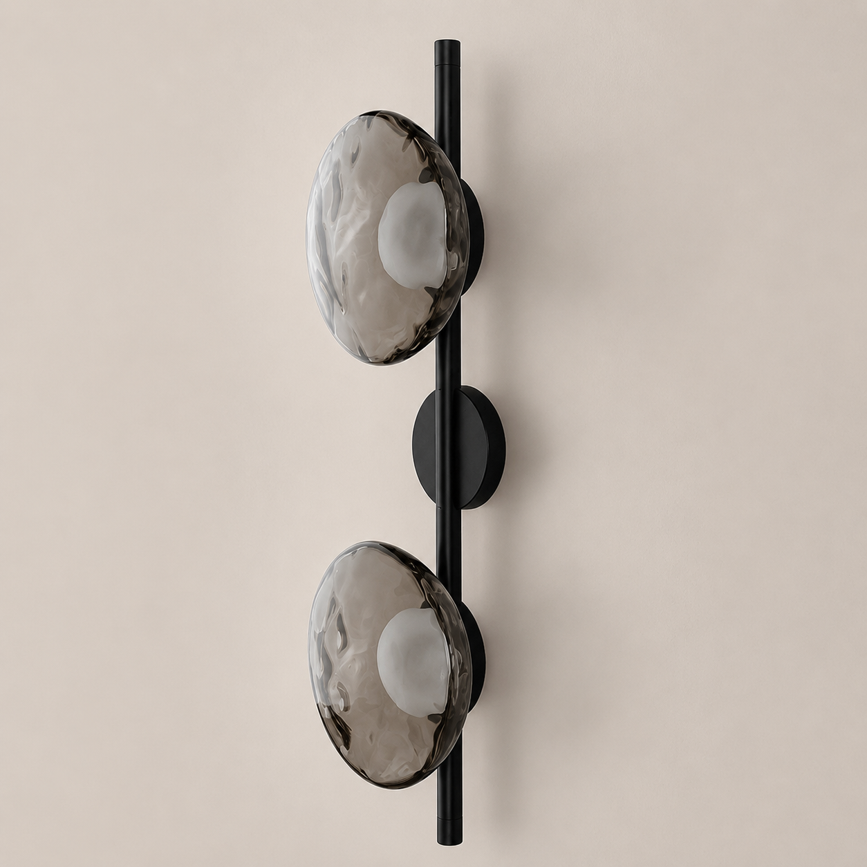 Lumi - Dubbele Glazen Bol Wandlamp
