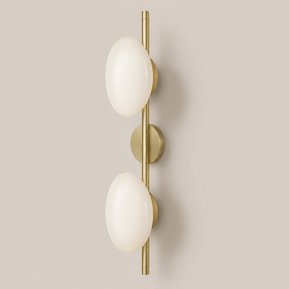 Lumi - Dubbele Glazen Bol Wandlamp
