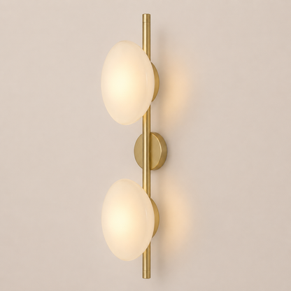 Lumi - Dubbele Glazen Bol Wandlamp