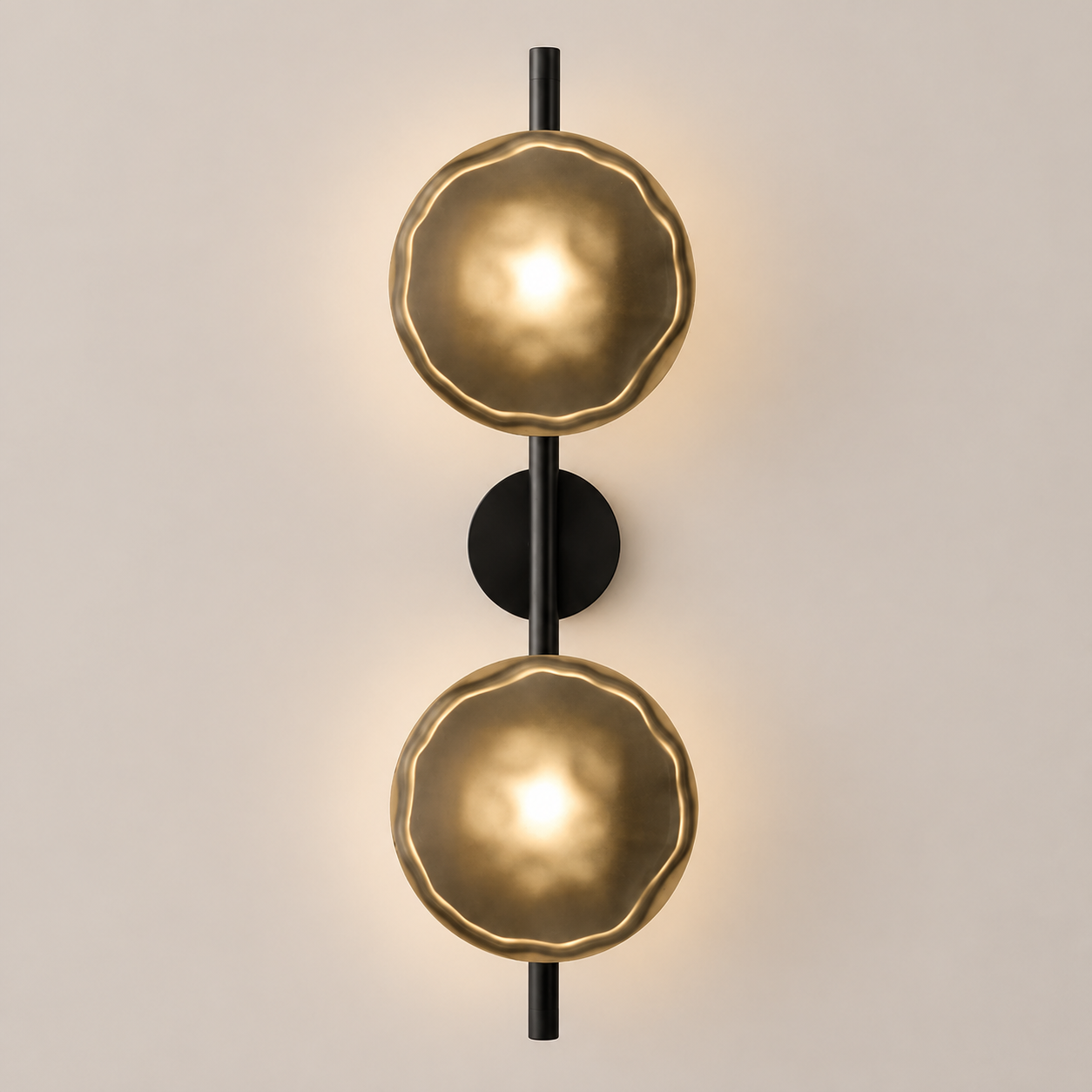 Lumi - Dubbele Glazen Bol Wandlamp