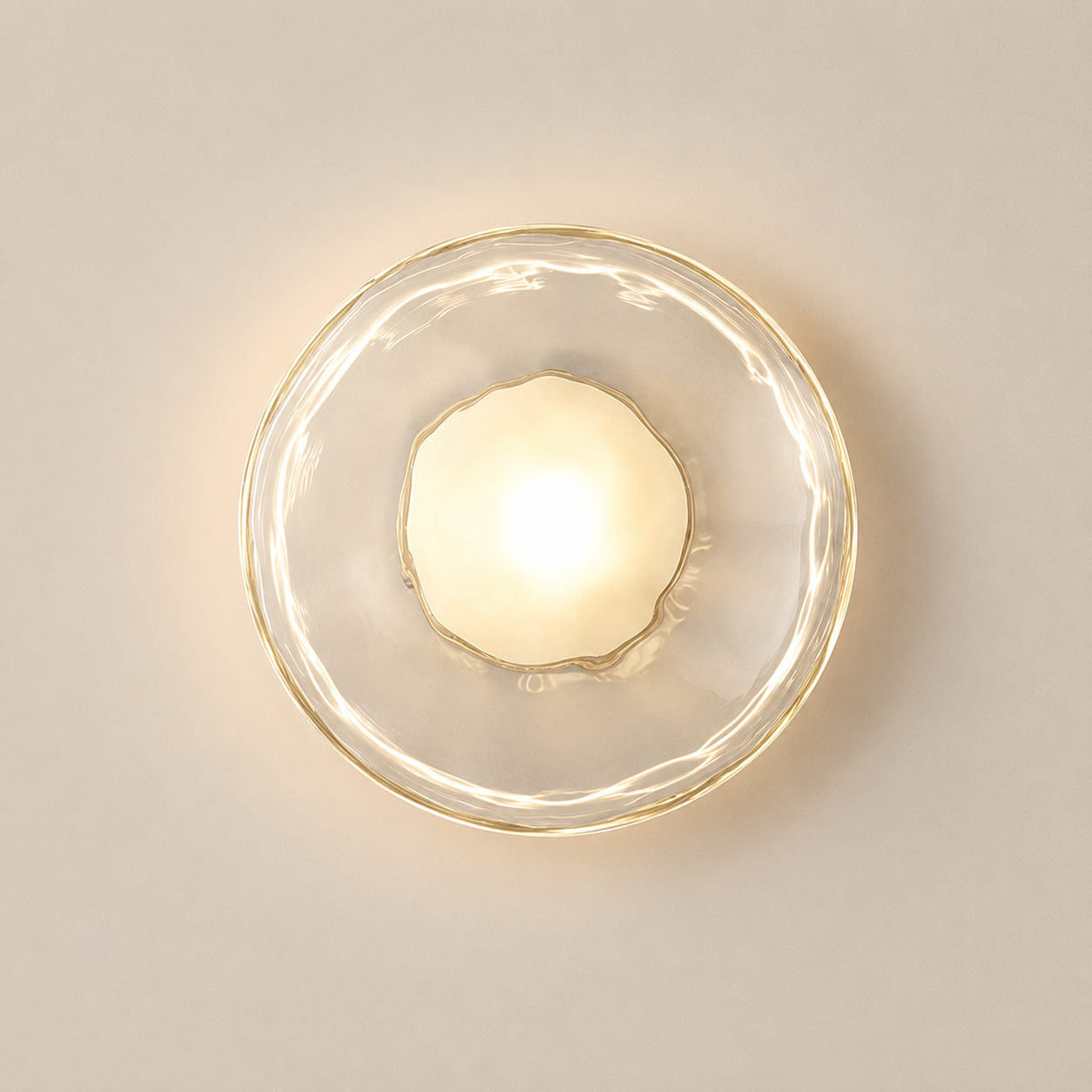 Lumi - Enkele Glazen Bol Wandlamp