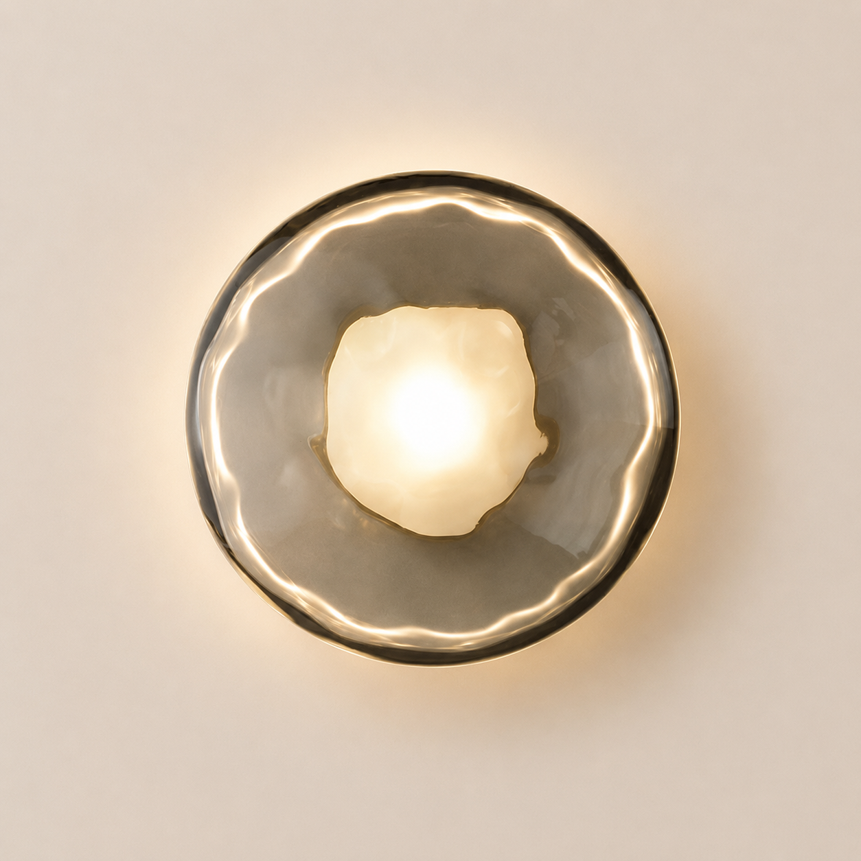 Lumi - Enkele Glazen Bol Wandlamp