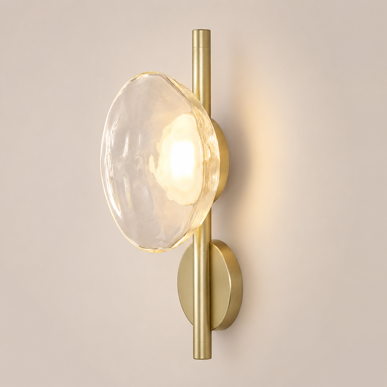 Lumi - Glazen Bol Wandlamp met Lange Arm
