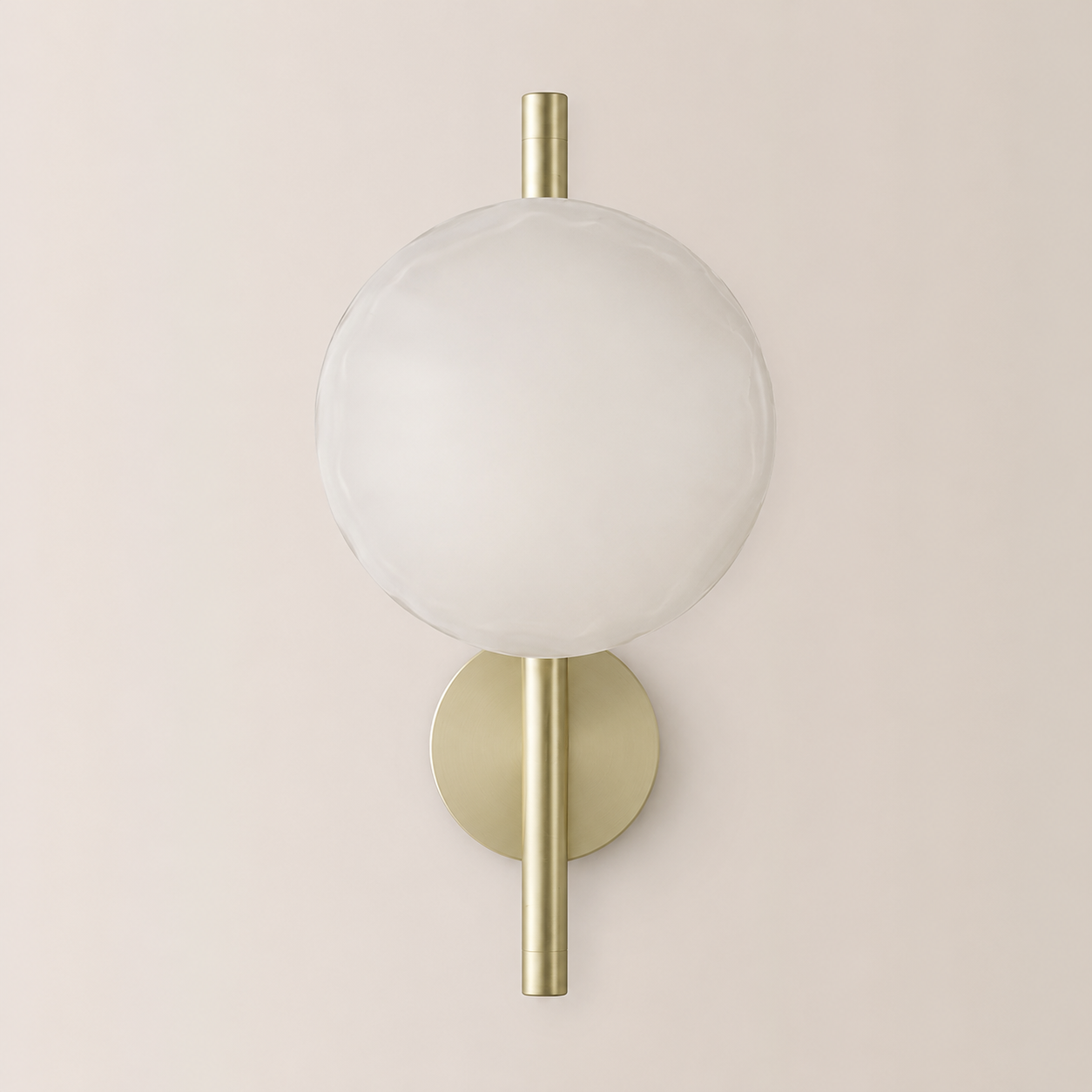 Lumi - Glazen Bol Wandlamp met Lange Arm