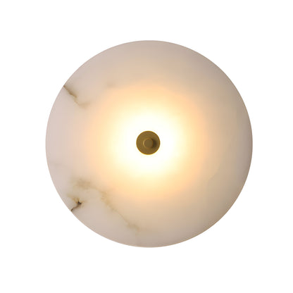 Lunis – Alabaster LED Wandlamp Rond