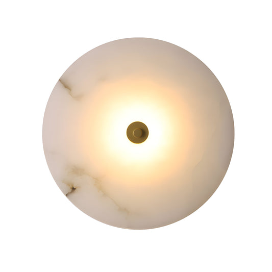 Lunis – Alabaster LED Wandlamp Rond