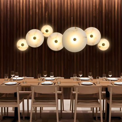 Lunis – Alabaster LED Wandlamp Rond