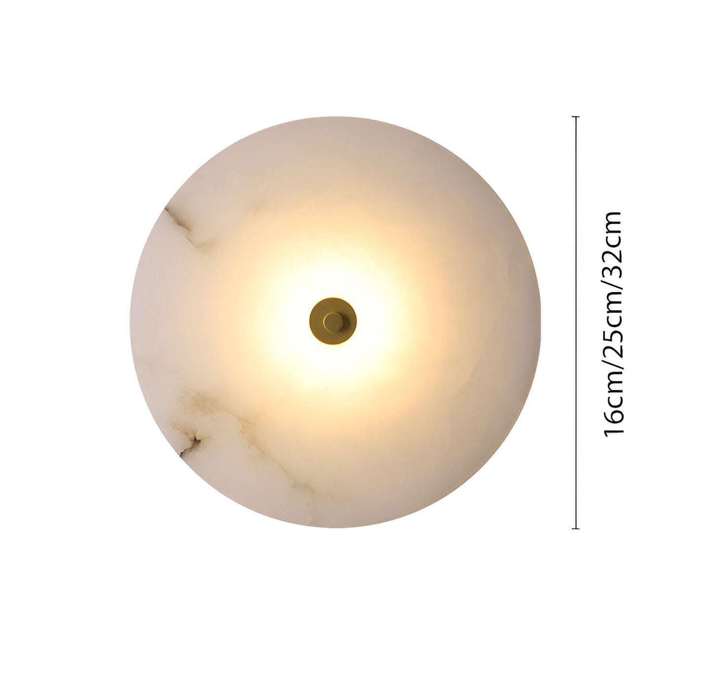 Lunis – Alabaster LED Wandlamp Rond