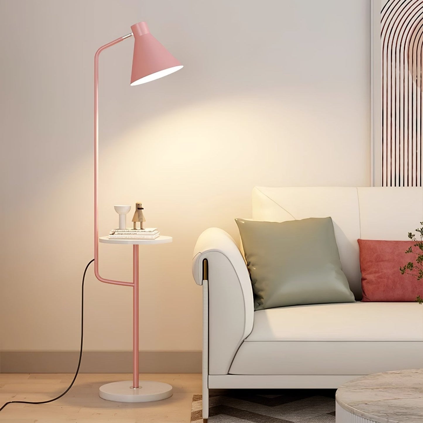 Dova - Vloerlamp met Bijzettafel