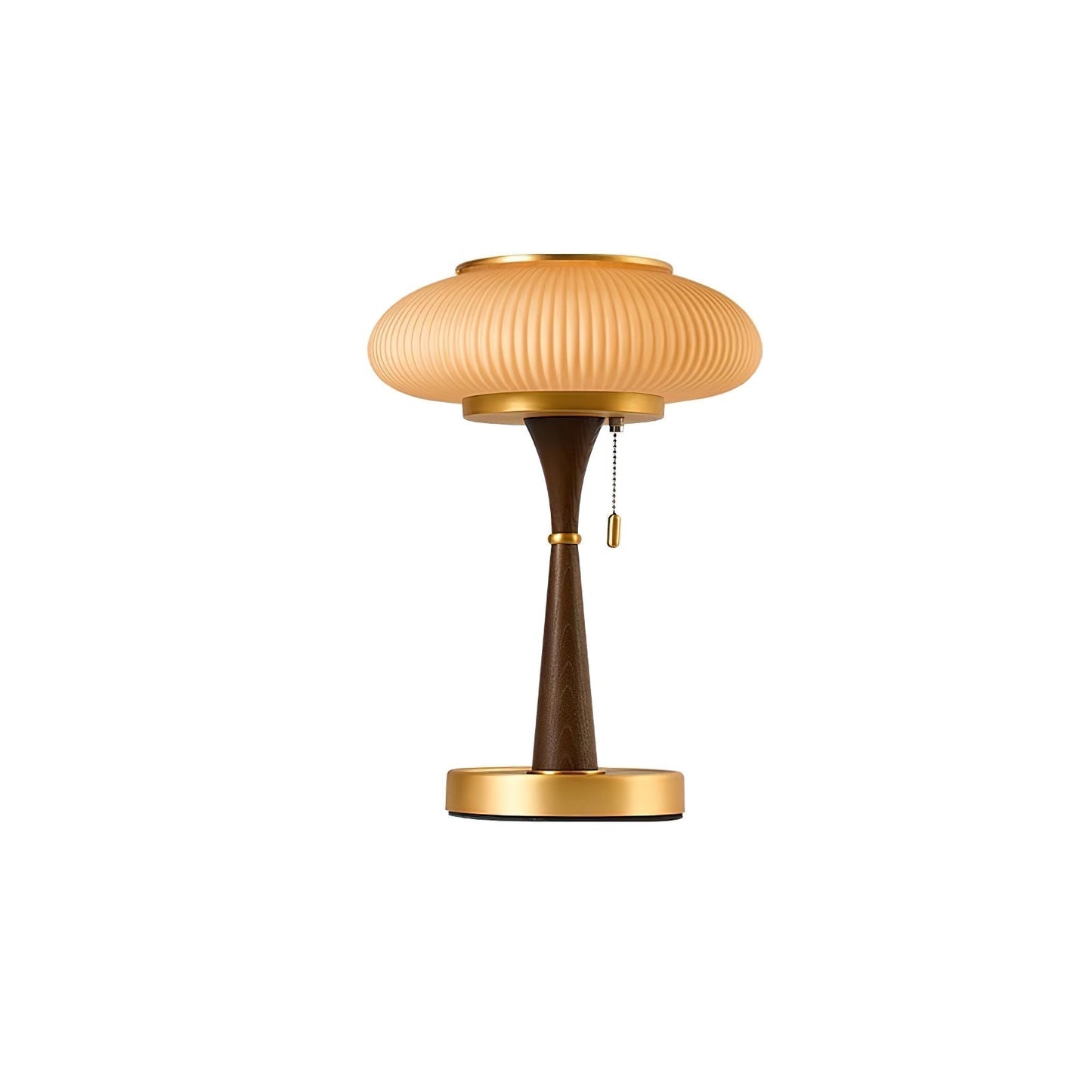 Eira - Japandi Retro Tafellamp met Ribbelglas