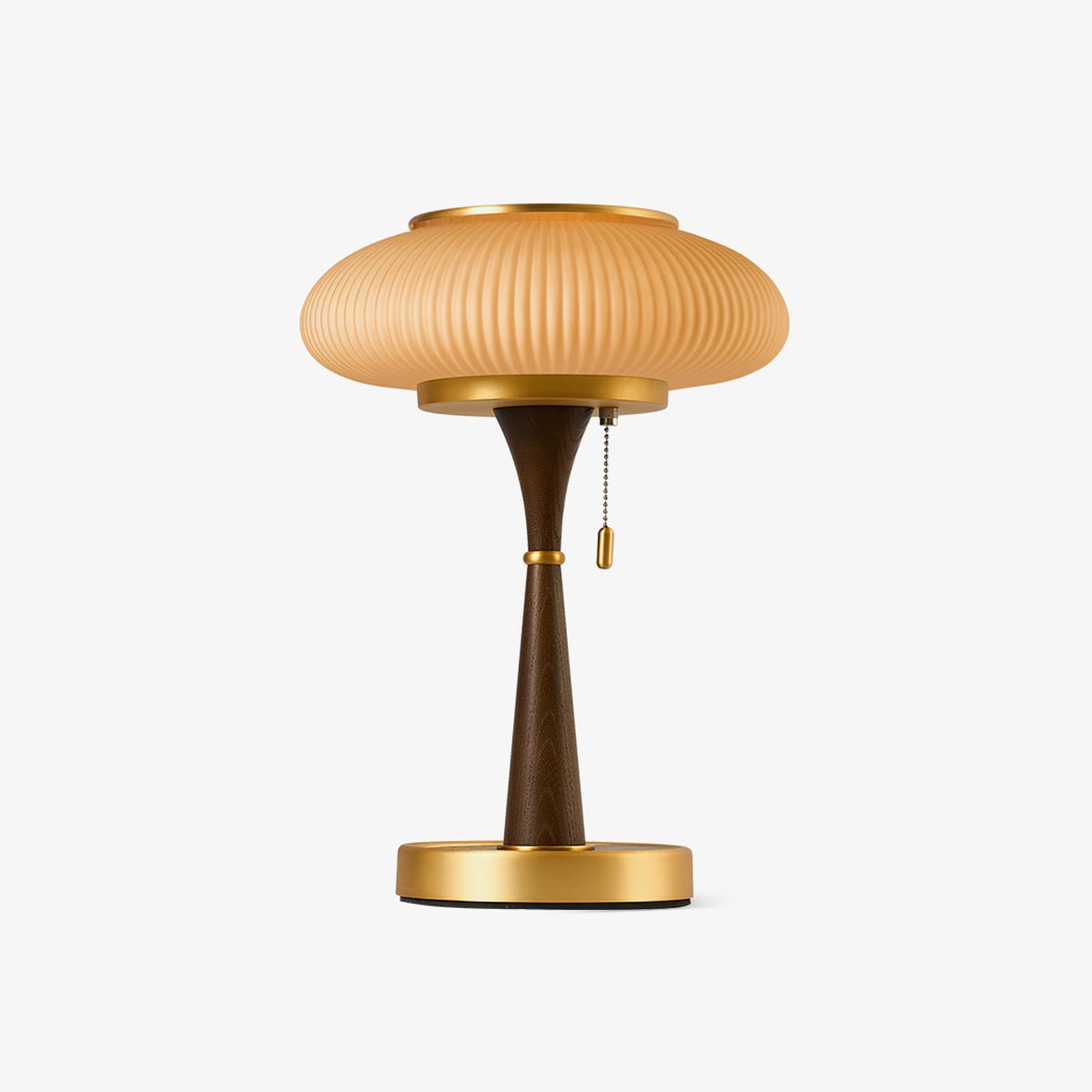 Eira - Japandi Retro Tafellamp met Ribbelglas