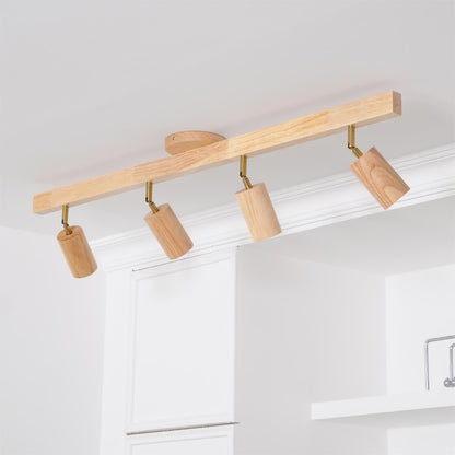 Orya - Houten Plafondlamp met Verstelbare Spots