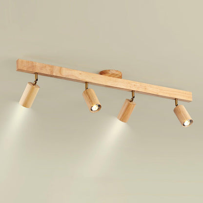 Orya - Houten Plafondlamp met Verstelbare Spots
