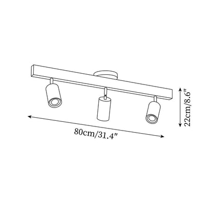 Orya - Houten Plafondlamp met Verstelbare Spots