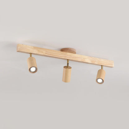Orya - Houten Plafondlamp met Verstelbare Spots
