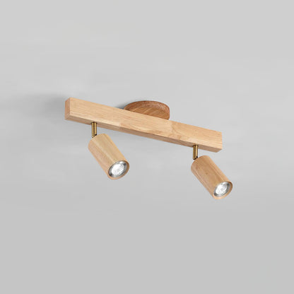 Orya - Houten Plafondlamp met Verstelbare Spots