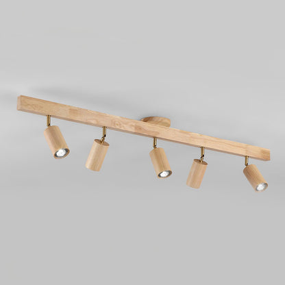 Orya - Houten Plafondlamp met Verstelbare Spots
