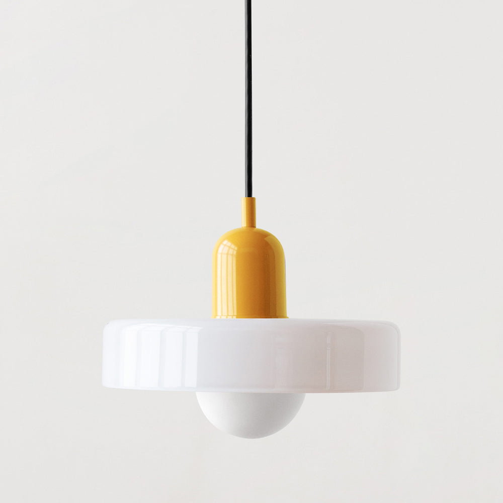 Selva - Bauhaus Retro Hanglamp Gekleurd Glas