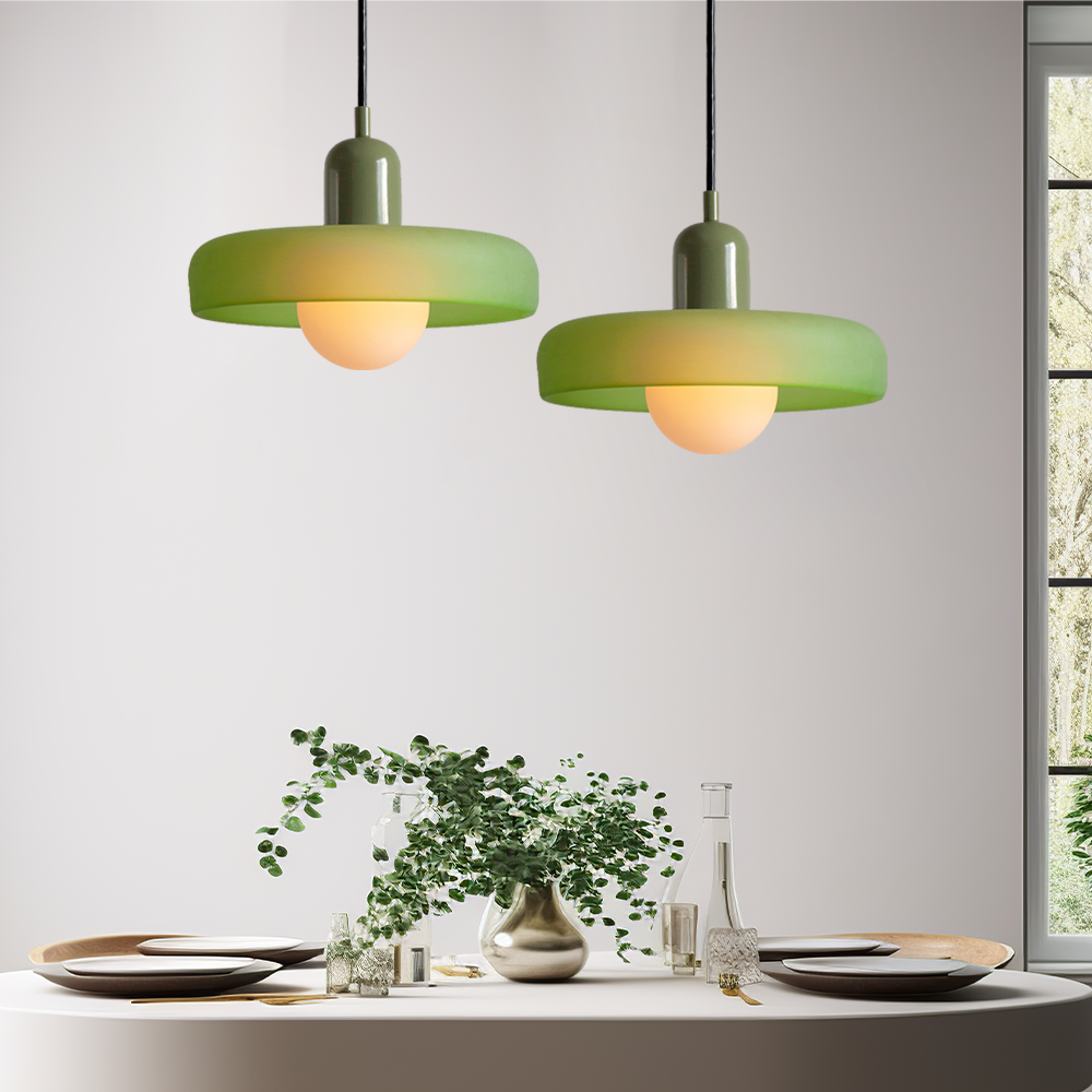 Selva - Bauhaus Retro Hanglamp Gekleurd Glas