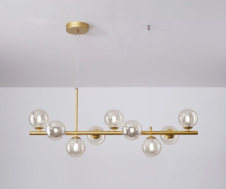 Ivelo - Lineaire Hanglamp met Glazen Bollen