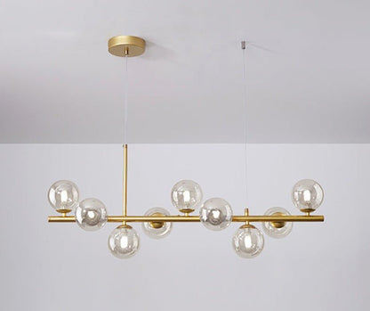 Ivelo - Lineaire Hanglamp met Glazen Bollen