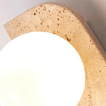 Ilyra - Travertin Wandlamp met Ronde Lichtpunten