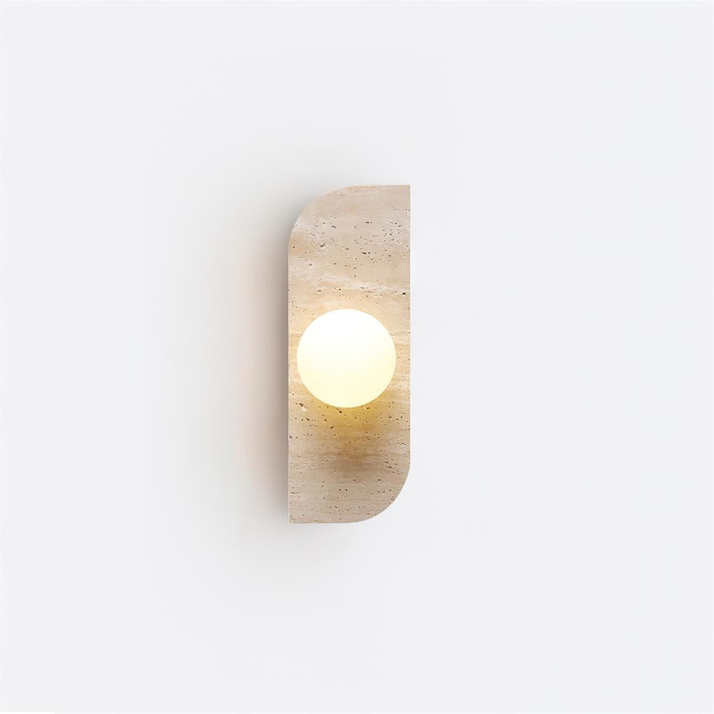 Ilyra - Travertin Wandlamp met Ronde Lichtpunten