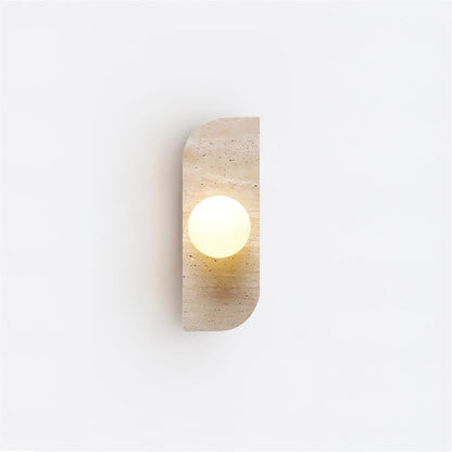 Ilyra - Travertin Wandlamp met Ronde Lichtpunten