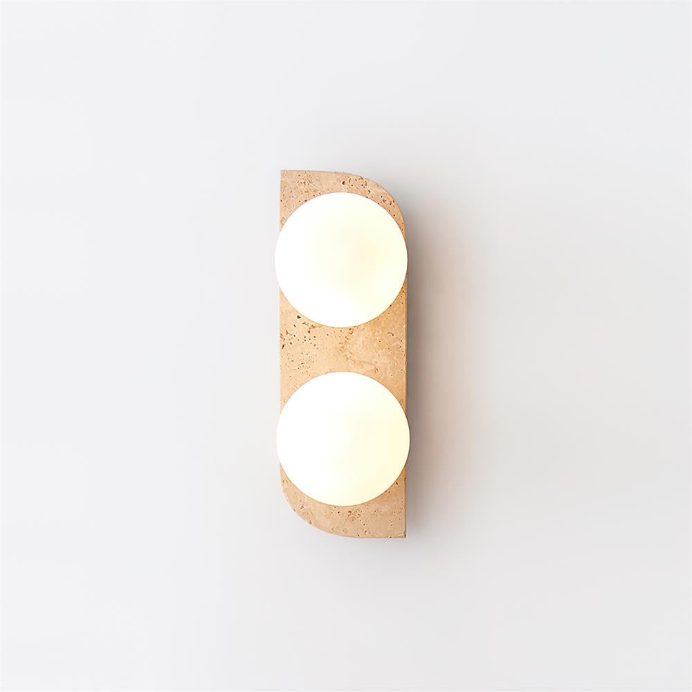 Ilyra - Travertin Wandlamp met Ronde Lichtpunten