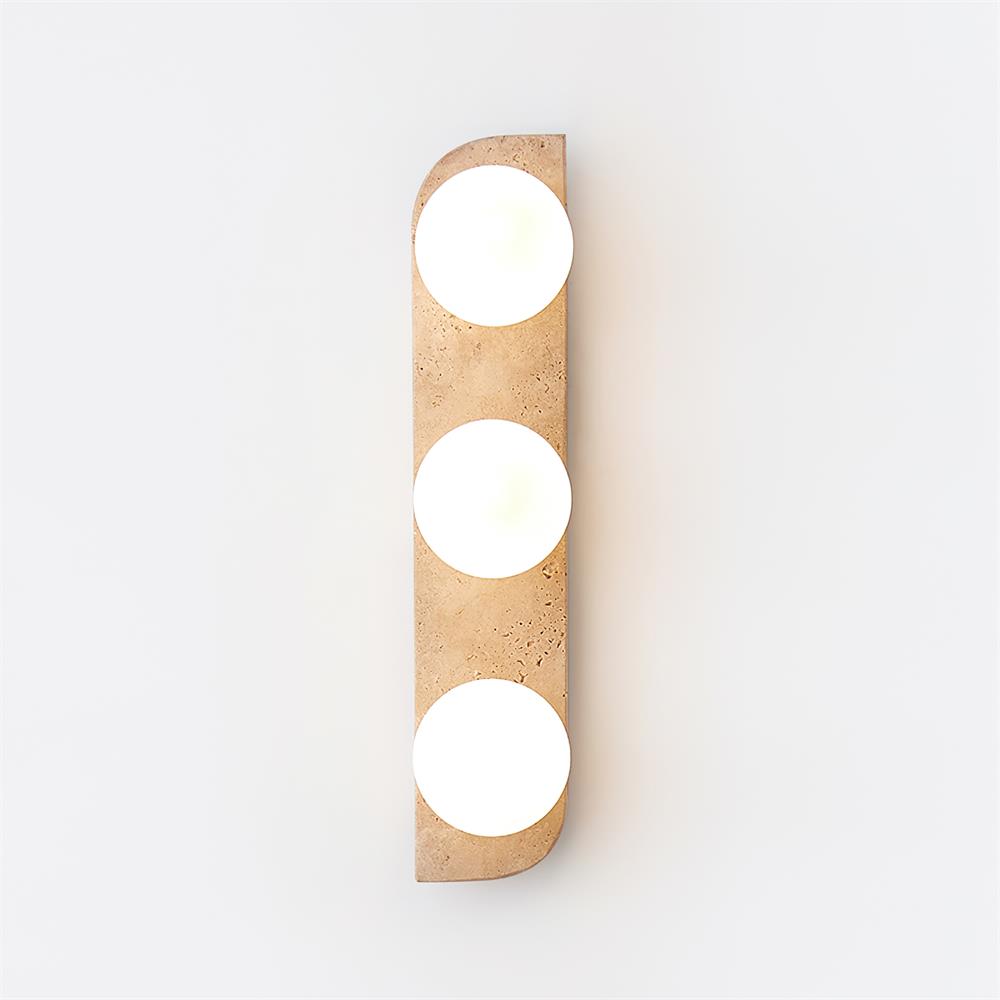 Ilyra - Travertin Wandlamp met Ronde Lichtpunten