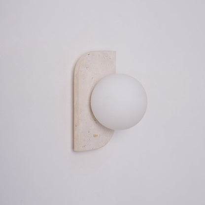 Ilyra - Travertin Wandlamp met Ronde Lichtpunten