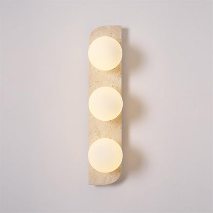 Ilyra - Travertin Wandlamp met Ronde Lichtpunten