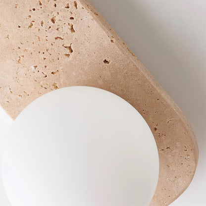 Ilyra - Travertin Wandlamp met Ronde Lichtpunten