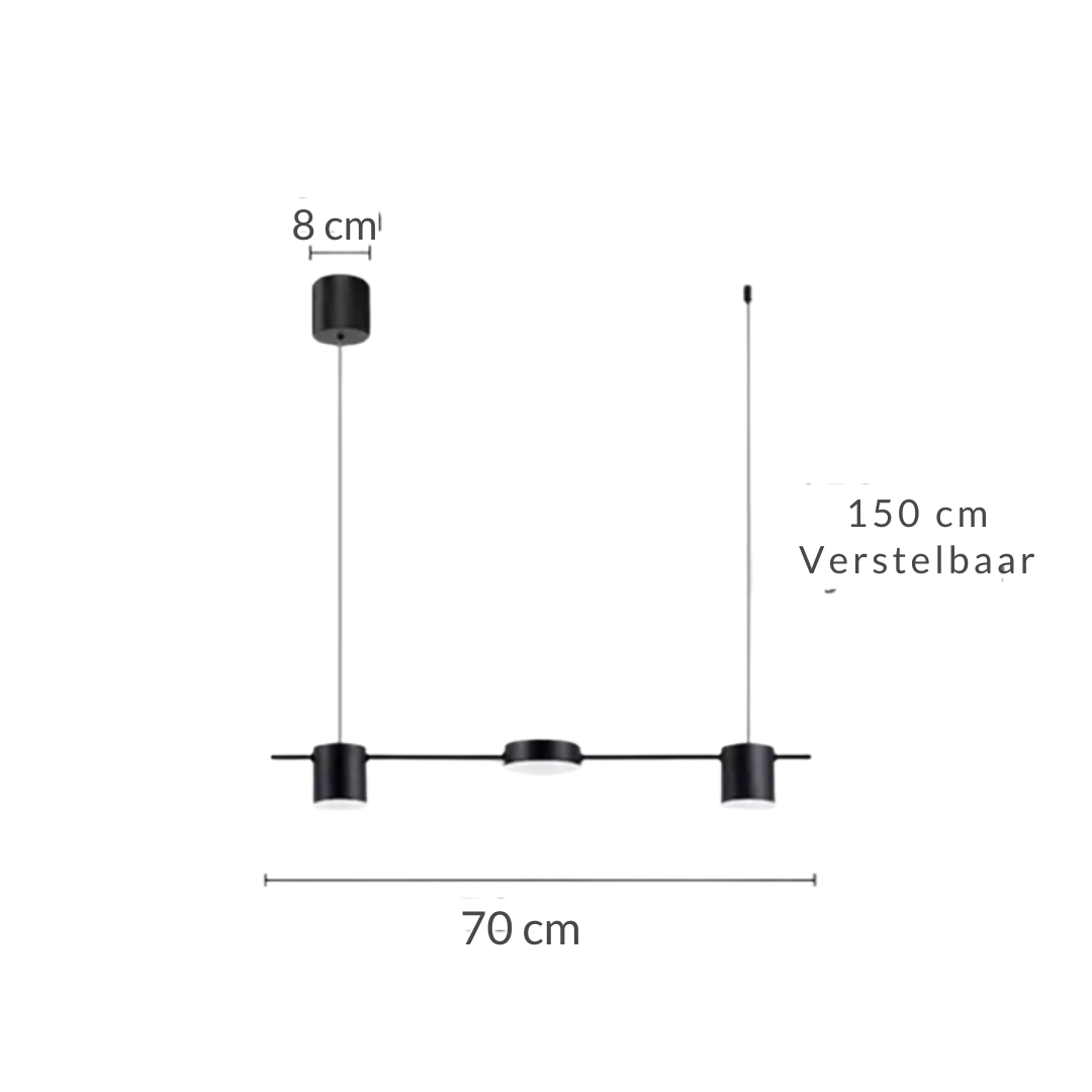 Nevio - Lineaire LED Hanglamp met Spots Modern