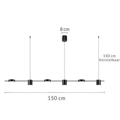 Nevio - Lineaire LED Hanglamp met Spots Modern