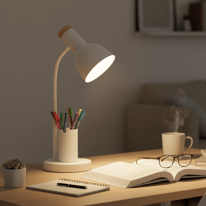 Nilla - Bureaulamp met Pennenhouder en Telefoonsteun