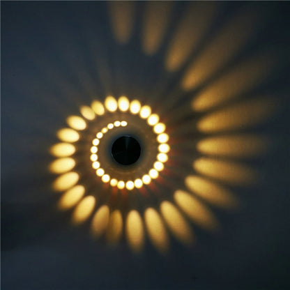 Nimbo - Kleine LED Wandlamp met Spiraal Lichteffect