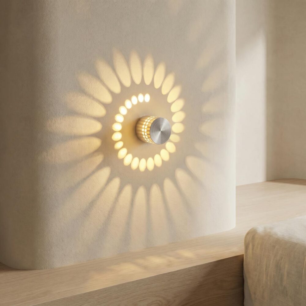 Nimbo - Kleine LED Wandlamp met Spiraal Lichteffect